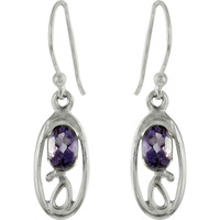 The One!! Amethyst 925 Sterling Silver Earrings