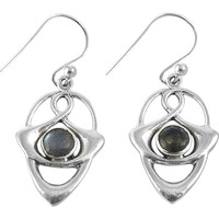 Gorgeous Design!! Labradorite 925 Sterling Silver Earrings