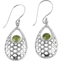 Classy Natural ! Peridot 925 Sterling Silver Earrings