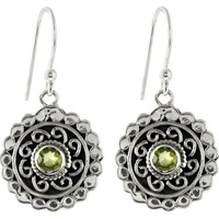 Large Stunning!! Peridot 925 Sterling Silver Earrings