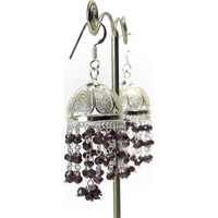 Royal Color ! Ruby 925 Sterling Silver Earrings