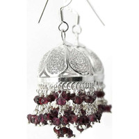 Passionate Modern Style Of ! Ruby 925 Sterling Silver Earrings