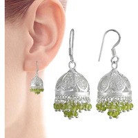 Summer Stock !! 925 Sterling Silver Prehnite Jhumki