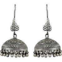 Oxidized! 925 Sterling Silver Jhumki Earrings