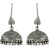 Oxidized! 925 Sterling Silver Jhumki Earrings