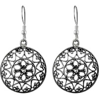 Delicate Light Filigree !! 925 Sterling Silver Earrings