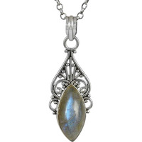 Exclusive ! 925 Sterling Silver Labradorite Pendant