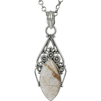 Gorgeous Design !! 925 Sterling Silver Golden Rutile Pendant