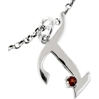 Garnet Gemstone 925 Sterling Silver T Letter Pendant Wholesale