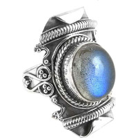 Fine! Labradorite 925 Sterling Silver Rings