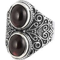 Paradise Lantern! 925 Silver Garnet Ring