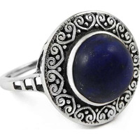 Elegant!! Lapis 925 Sterling Silver Ring