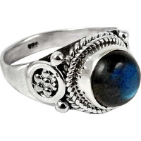 Lady Elegance!! Labradorite 925 Sterling Silver Ring