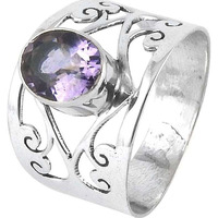 Big Falling In Love !! Amethyst 925 Sterling Silver Ring