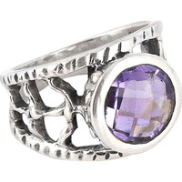 Big True Emotion !! Amethyst 925 Sterling Silver Ring