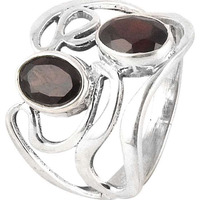 Bold Vintage Energetic !! Garnet 925 Sterling Silver Ring