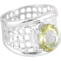 Ivy Precious !! Citrine 925 Sterling Silver Ring