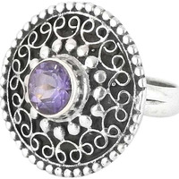 Daisy Moss! Amethyst 925 Sterling Silver Rings