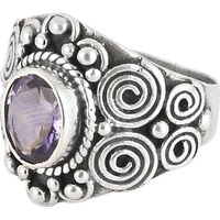 Big Secret Design! Amethyst 925 Sterling Silver Rings