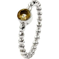 Dainty Daisy! Citrine 925 Sterling Silver Ring