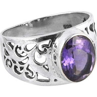 Delicate Light! Amethyst 925 Sterling Silver Rings