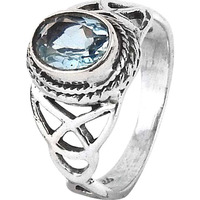 Love At First Sight Light!! Blue Topaz 925 Sterling Silver Ring