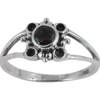 Perfect!! Garnet 925 Sterling Silver Ring