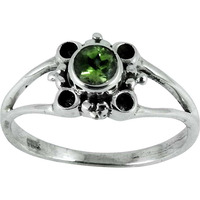 Kiss!! Peridot 925 Sterling Silver Ring