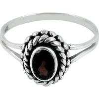 Maya Freedom !! Garnet 925 Sterling Silver Ring