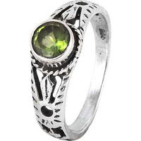 Beauty in Queen!! Peridot 925 Sterling Silver Rings