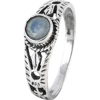 Briliance! Rainbow Moonstone 925 Sterling Silver Ring