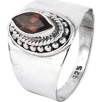 Natural ! Garnet 925 Sterling Silver Ring