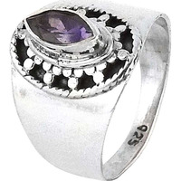 Very Delicate ! Amethyst 925 Sterling Silver Ring