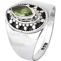 Summer Stock ! Peridot 925 Sterling Silver Ring