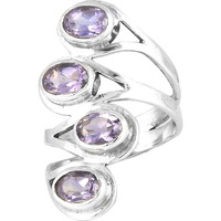 Misty Morning!! Amethyst 925 Sterling Silver Rings