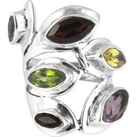 Fantastic!! Peridot, Amethyst, Citrine, Garnet, Iolite, Smoky Quartz 925 Sterling Silver Rings