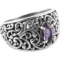 Fine!! Amethyst 925 Sterling Silver Rings