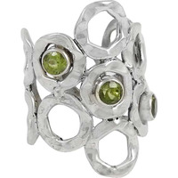 Fashion Design 925 Silver Peridot Ring