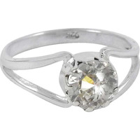 Island Fantasy! 925 Silver White CZ Ring