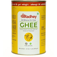 Shree Radhey Certified A2 Gir Cow Ghee - (Traditionaly Churned) Keto Friendly ( 1000ml TIN )