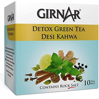 Case of 12 - Girnar Green Tea Desi Kahwa 10 Teabags - 25 Gm (0.88 Oz)
