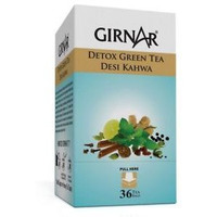 Case of 12 - Girnar Green Tea Desi Kahwa 36 Teabags - 90 Gm (3.17 Oz) [Fs]