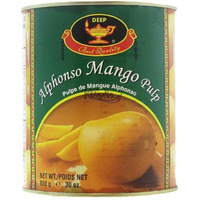 Case of 6 - Deep Alphonso Mango Pulp - 850 Gm (1.87 Lb)