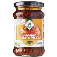 Case of 12 - 24 Mantra Organic Tomato Pickle With Garlic - 300 Gm (10.58 Oz)