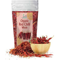 Case of 18 - Jiva Organics Organic Red Chilli Whole - 100 Gm (3.5 Oz)