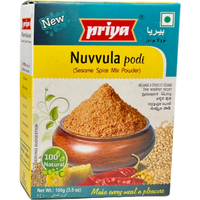 Case of 12 - Priya Nuvvula Podi Seasme Spice Mix Powder - 100 Gm (3.5 Oz)