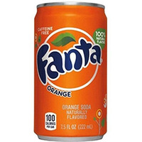 Case of 10 - Fanta Orange Mini - 7.5 Fl Oz (222 Ml)