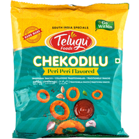 Case of 24 - Telugu Foods Chekodilu Peri Peri Flavoured - 170 Gm (6 Oz)
