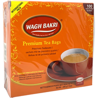 Case of 16 - Wagh Bakri Premium 100 Tea Bags - 200 Gm (7.06 Oz)