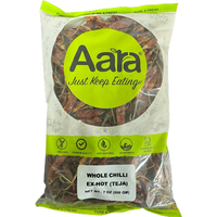 Case of 20 - Aara Whole Chilli Extra Hot Teja - 200 Gm (7 Oz)